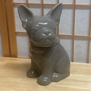 Threshold Stoneware French Bulldog Frenchie Cookie Jar in Gray from Target